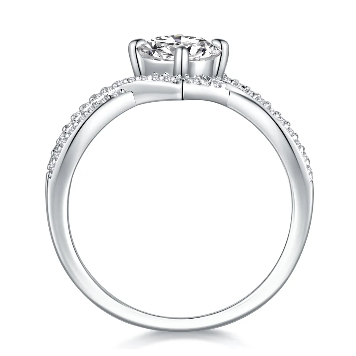 The Lumina Eternity Rings – Set with top-quality 2-carat S925 sterling silver and platinum Moissan diamonds.