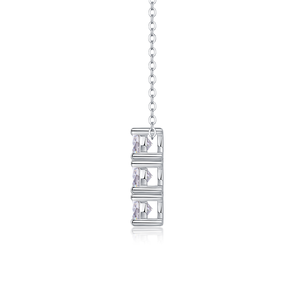 The One-Character Circle Pendant – Trendy 0.5-Carat Moissanite Necklace in Platinum-Plated S925 Silver