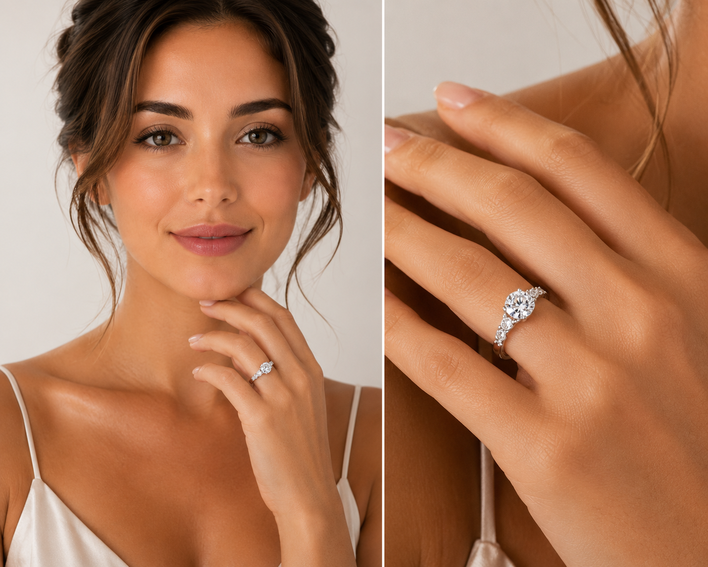 The Lumina Grandeur Solitaire – 3ct Statement Moissanite Ring in Platinum-Plated S925 Silver