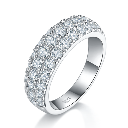 The Lumina Poetry Set – Moissanite Wedding Rings in Two-Tone Gold-Plated S925 Silver