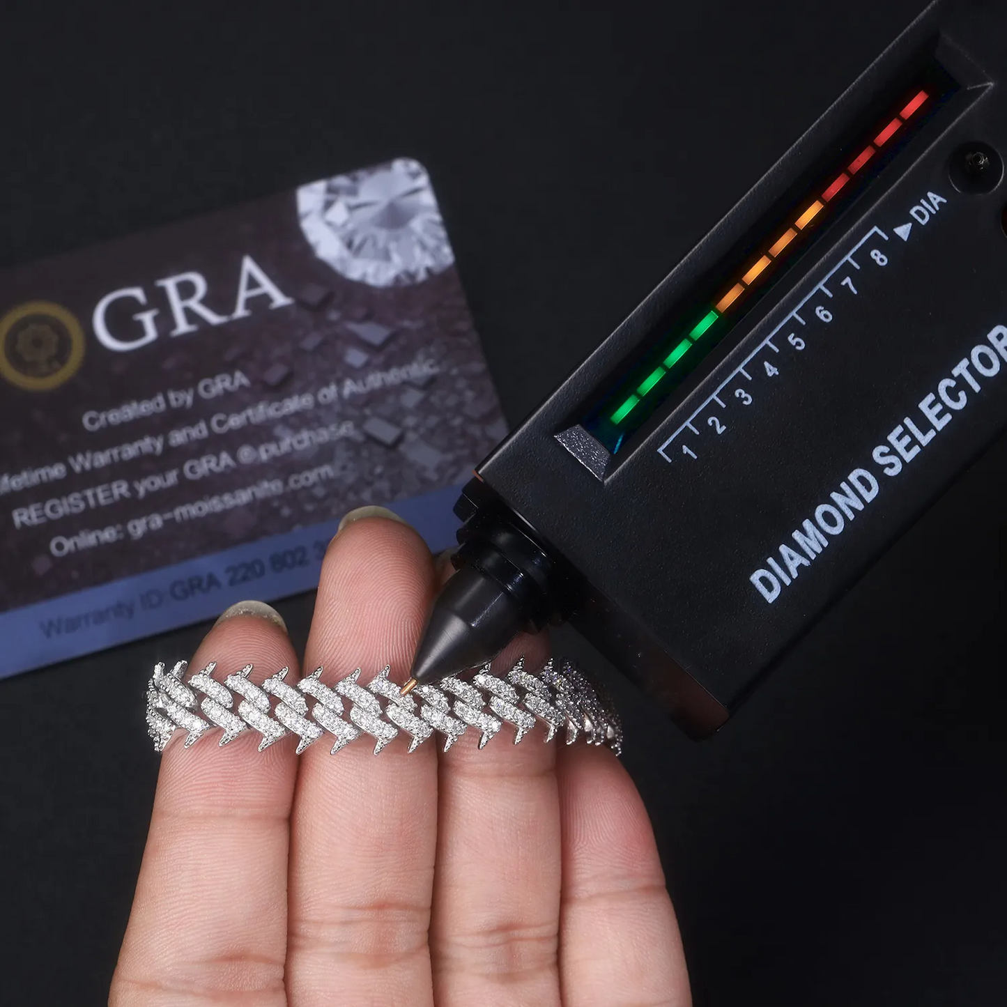 The Lumina Bold Minimalist Bracelet – Substantial Platinum-Plated S925 Silver with Moissanite Accent