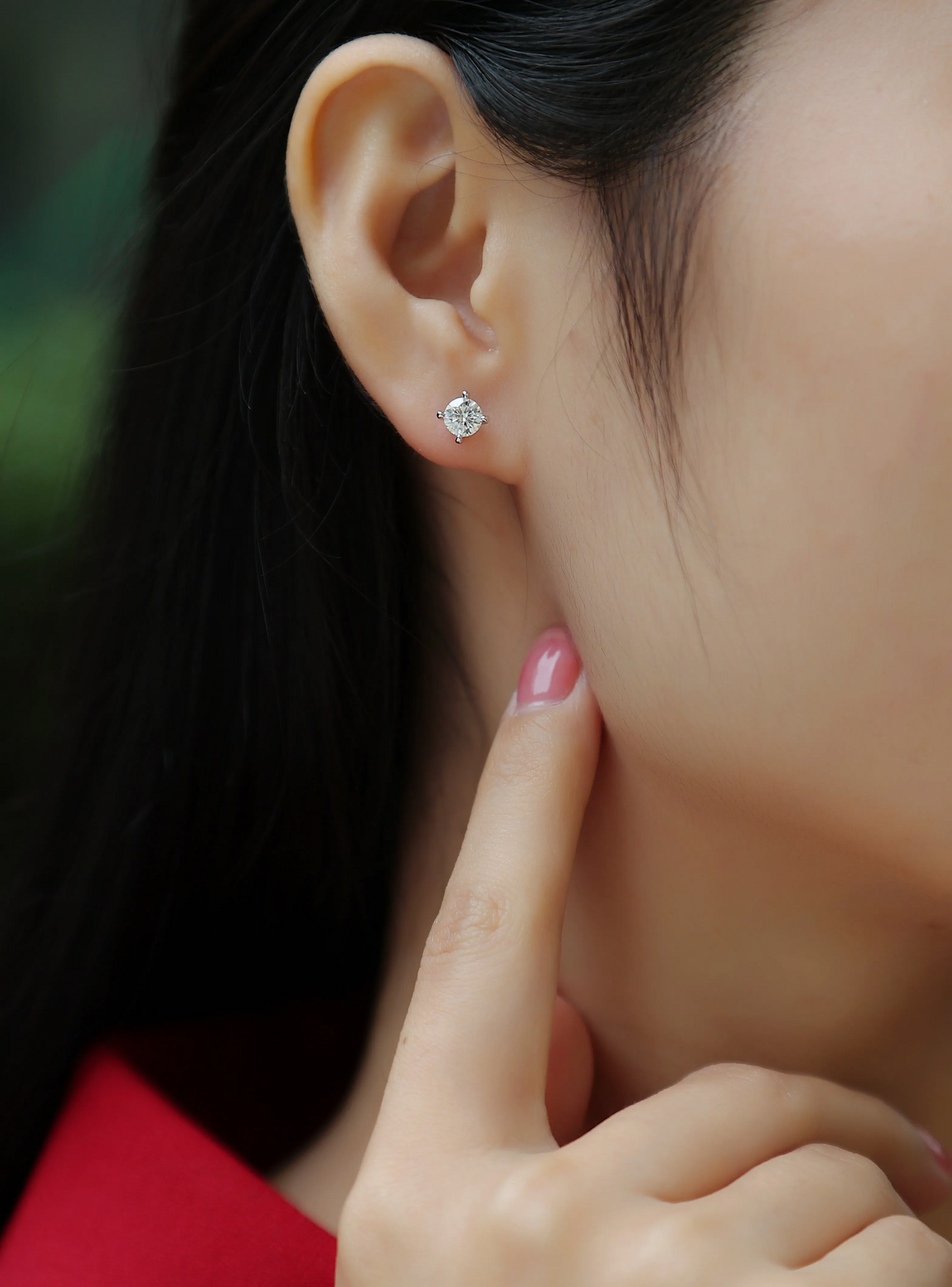 The Time Imprint Radiant Studs – Luxury 0.5-Carat Moissanite Earrings in Platinum-Plated S925 Silver