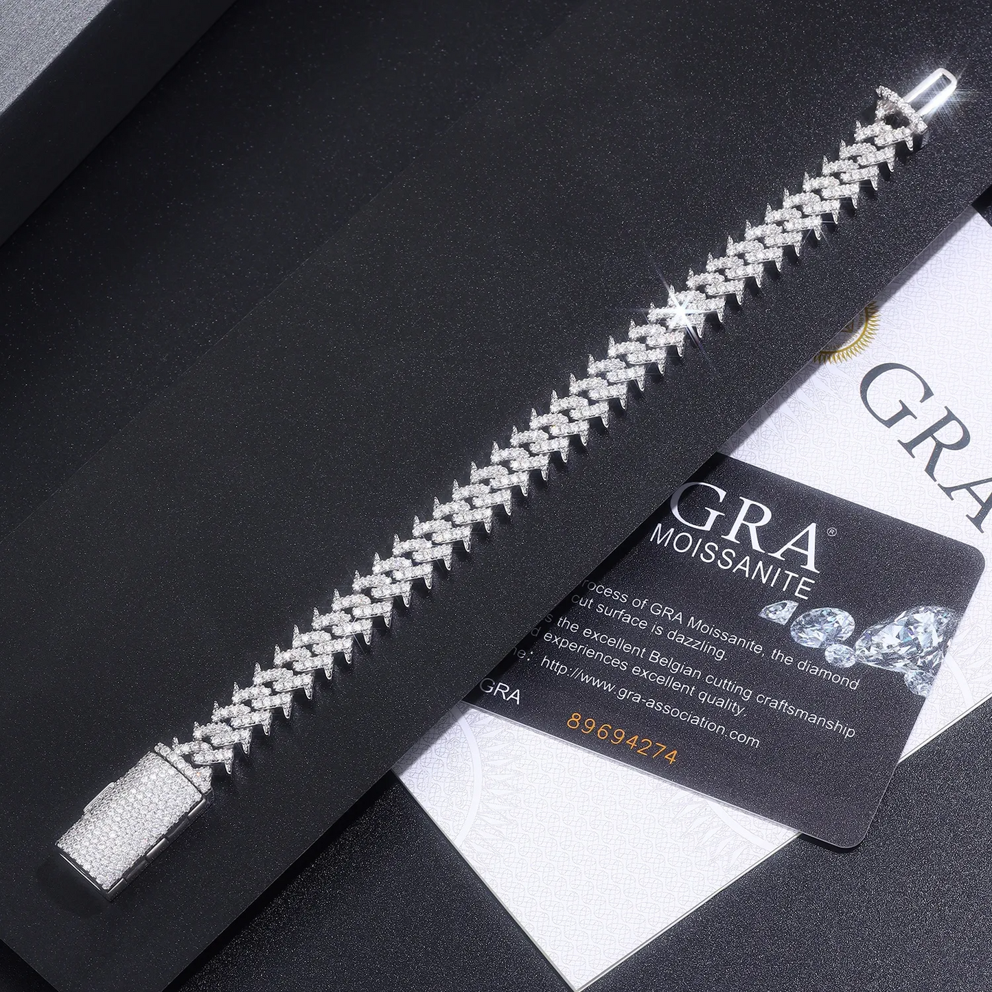 The Lumina Bold Minimalist Bracelet – Substantial Platinum-Plated S925 Silver with Moissanite Accent