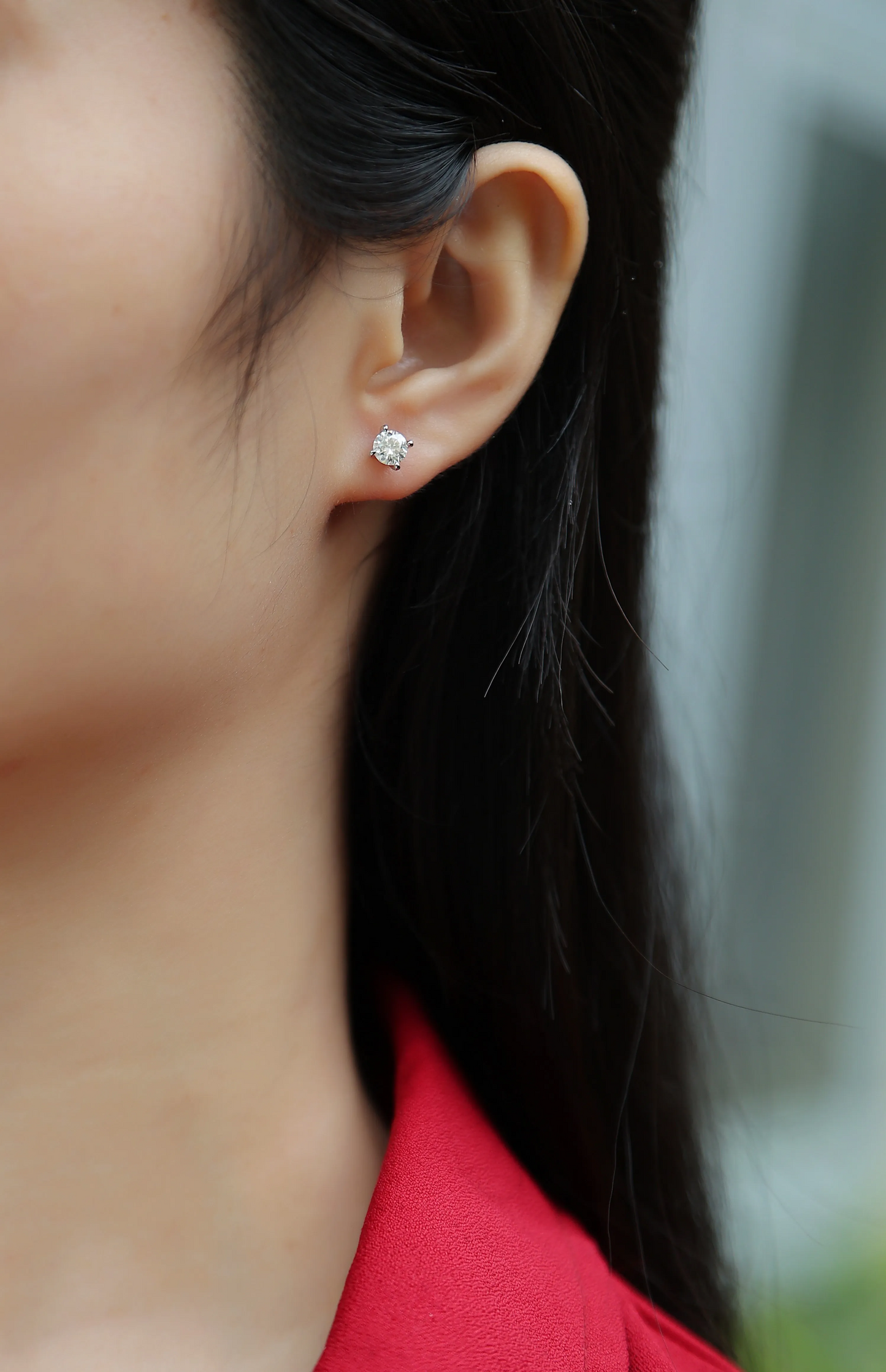 The Time Imprint Radiant Studs – Luxury 0.5-Carat Moissanite Earrings in Platinum-Plated S925 Silver