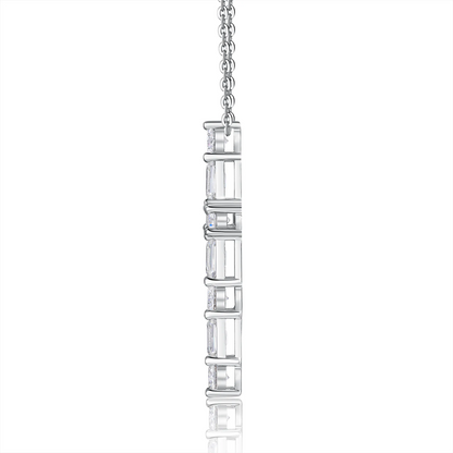 The Light Of Faith Pendant – Trendy Moissanite Necklace in Platinum-Plated S925 Silver