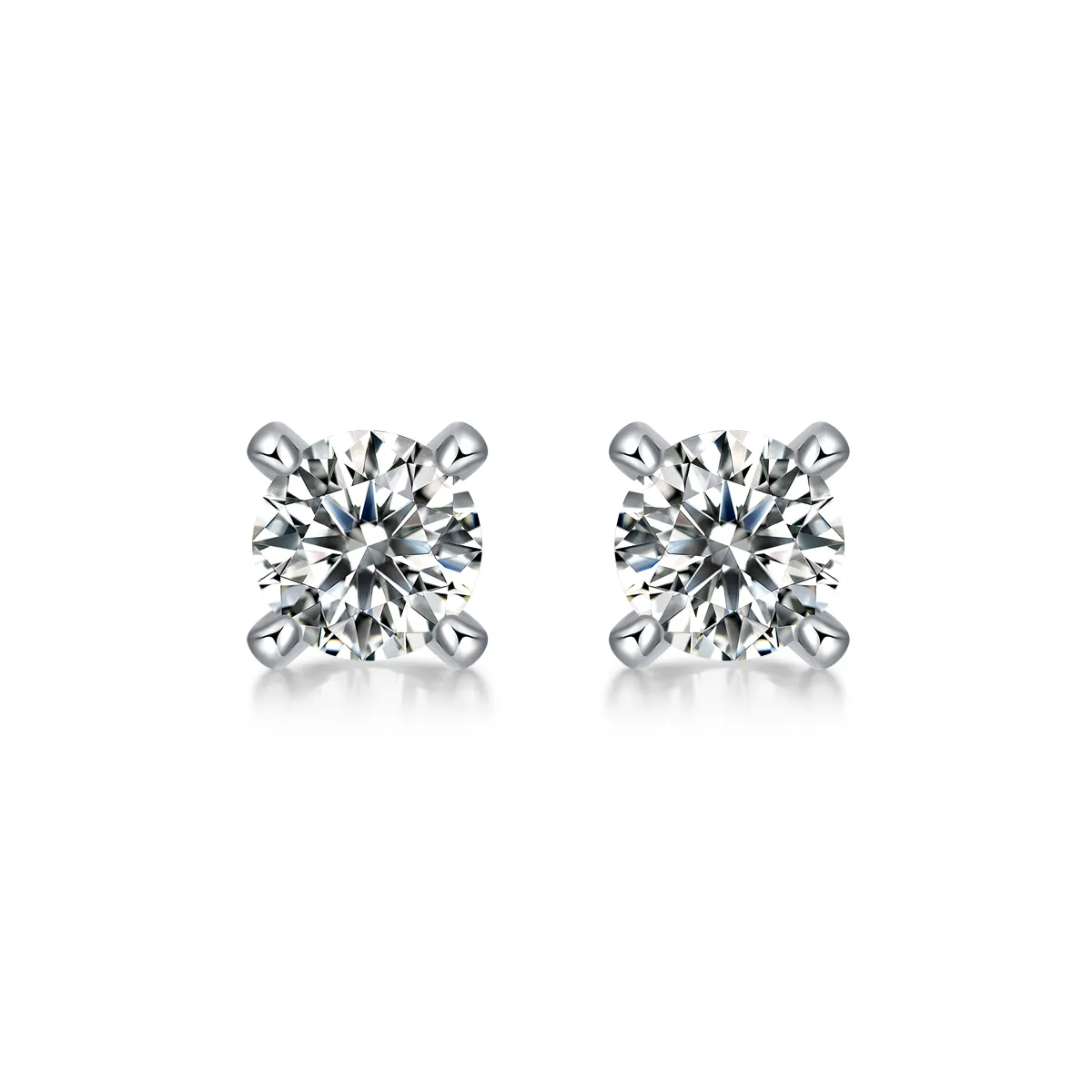 The Time Imprint Radiant Studs – Luxury 0.5-Carat Moissanite Earrings in Platinum-Plated S925 Silver