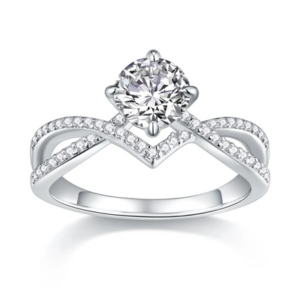The Lumina Eternity Rings – Set with top-quality 2-carat S925 sterling silver and platinum Moissan diamonds.