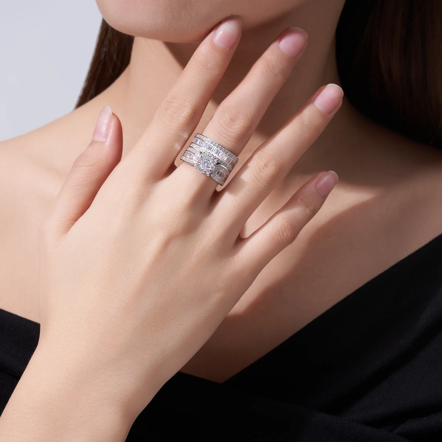 The Lumina Blush Solitaire – 0.5ct Elegant Morganite Ring in Platinum-Plated S925 Silver