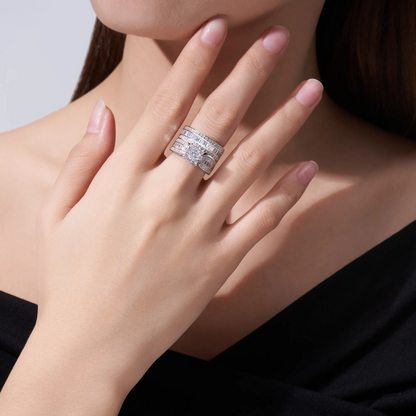 The Lumina Blush Solitaire – 0.5ct Elegant Morganite Ring in Platinum-Plated S925 Silver