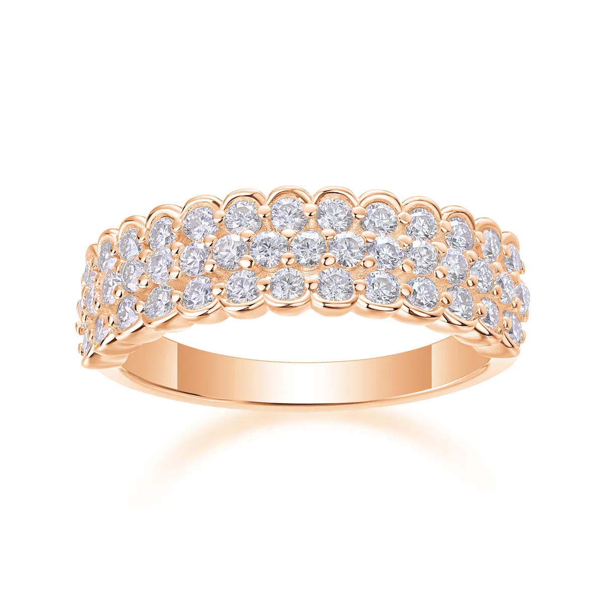 The Lumina Poetry Set – Moissanite Wedding Rings in Two-Tone Gold-Plated S925 Silver