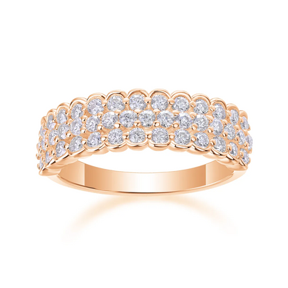 The Lumina Poetry Set – Moissanite Wedding Rings in Two-Tone Gold-Plated S925 Silver