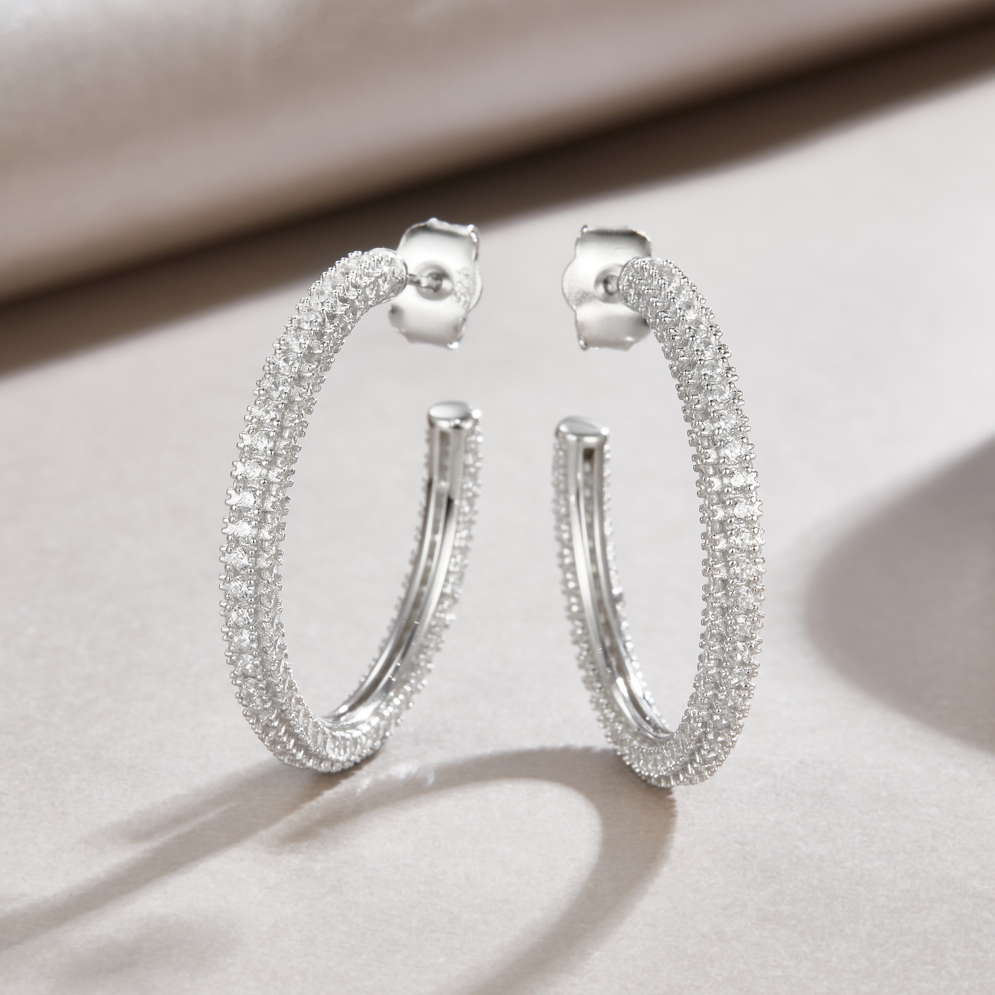 The Lumina Echo Studs – Petite Moissanite Earrings in Platinum-Plated S925 Silver