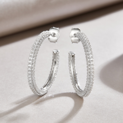 The Lumina Echo Studs – Petite Moissanite Earrings in Platinum-Plated S925 Silver