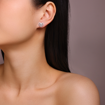 The Lumina Echo Studs – Classic 1-Carat Moissanite Earrings in Platinum-Plated S925 Silver
