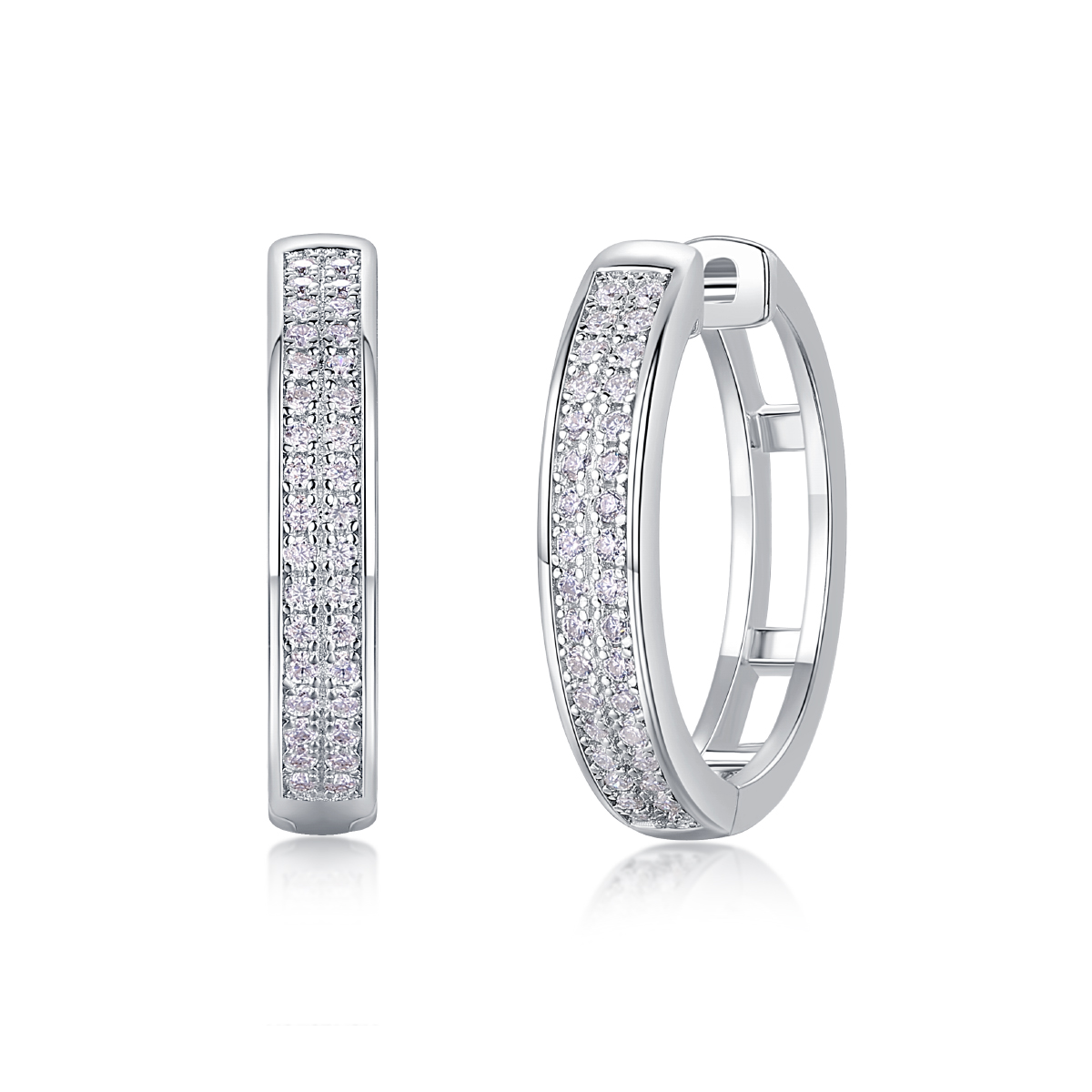 The Lumina Fly Earrings - Moissanite S925 sterling silver plated with platinum