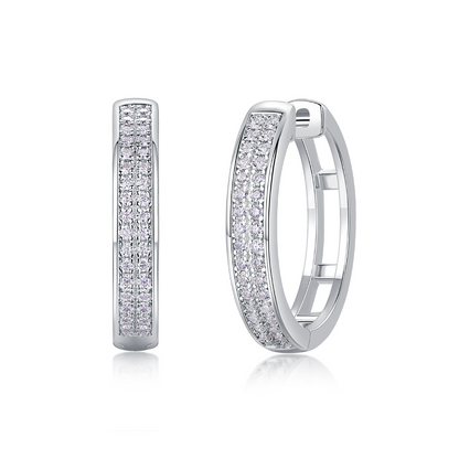 The Lumina Fly Earrings - Moissanite S925 sterling silver plated with platinum