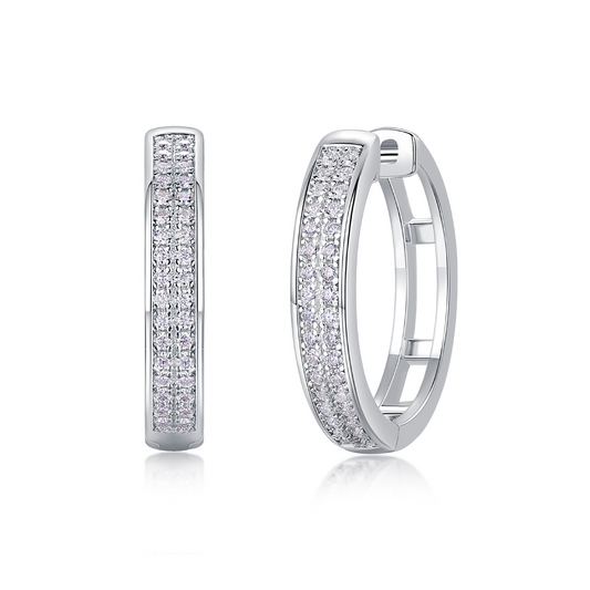 The Lumina Fly Earrings - Moissanite S925 sterling silver plated with platinum