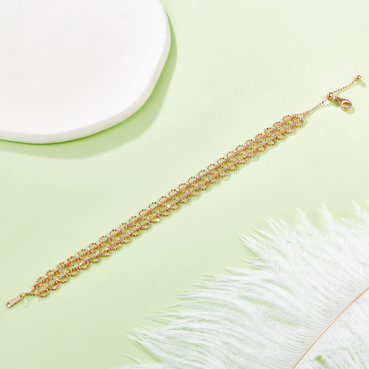 The Infinite Circle Bracelet – Luxury S925 Sterling Silver Textured Link Chain