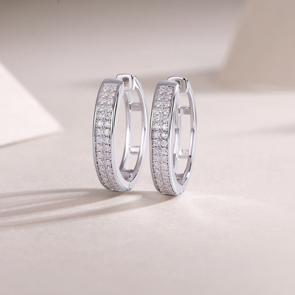 The Lumina Fly Earrings - Moissanite S925 sterling silver plated with platinum