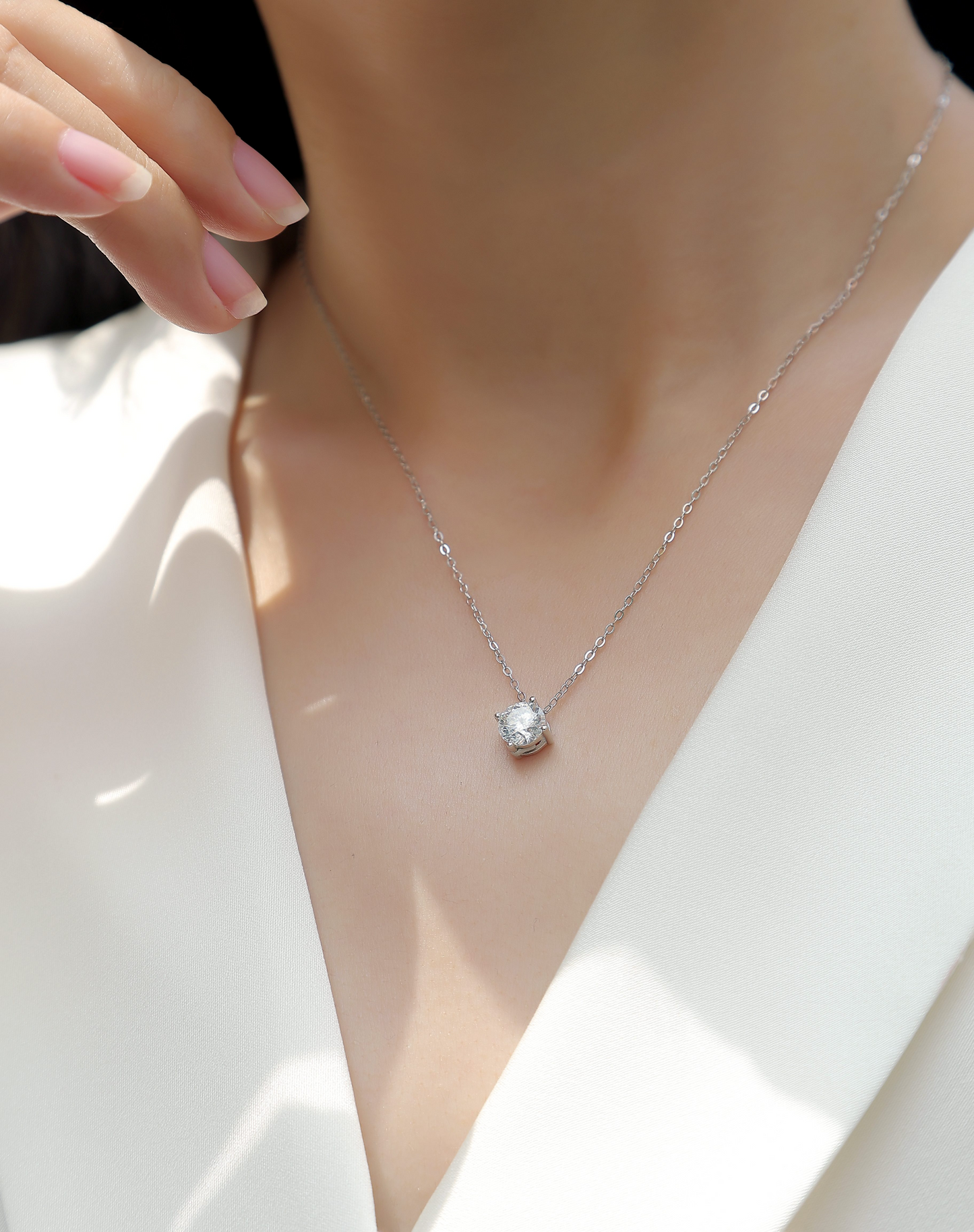 The True Heart Necklace – Luxury 1-Carat Moissanite Pendant in Platinum-Plated S925 Silver