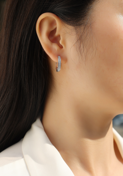 The Lumina Fly Earrings - Moissanite S925 sterling silver plated with platinum