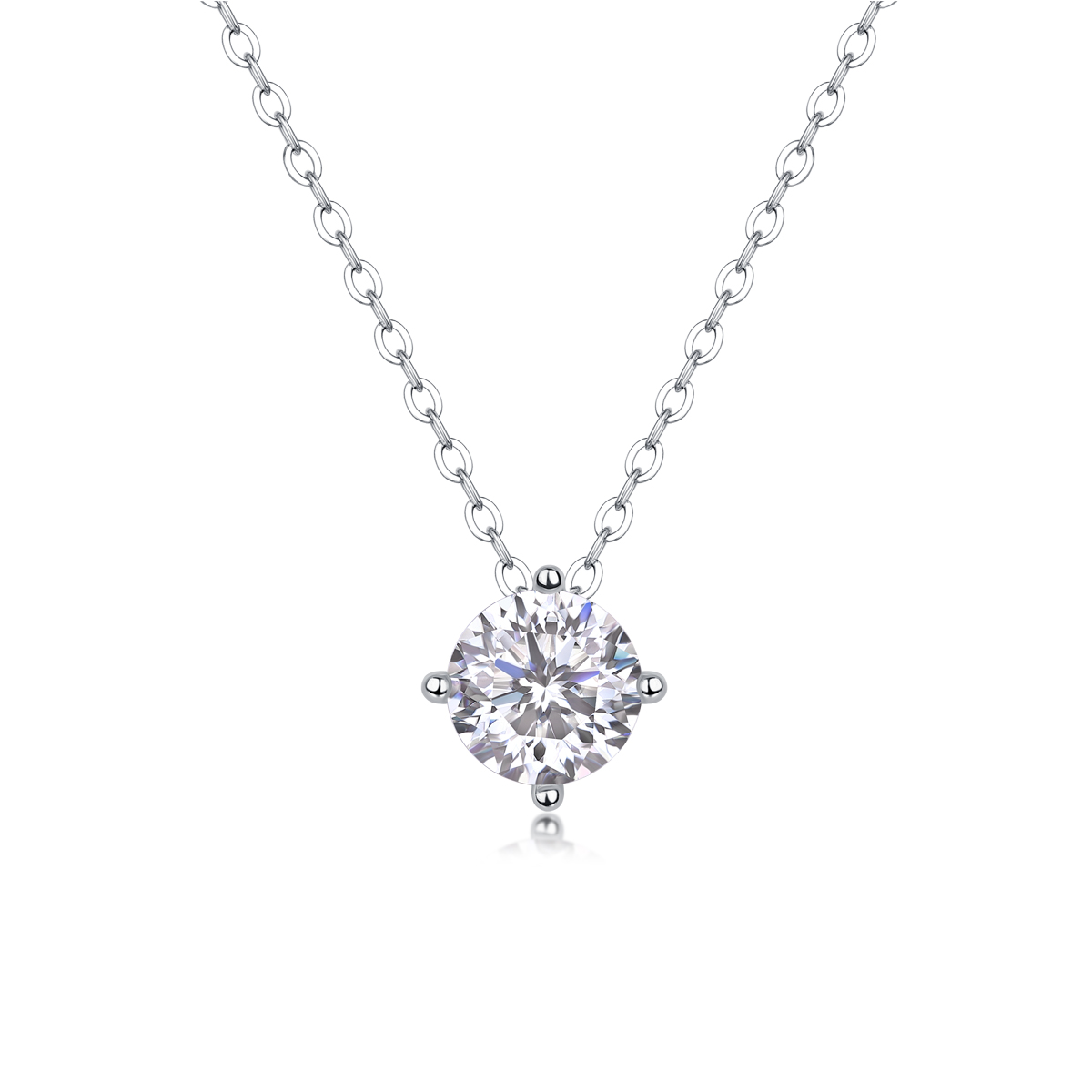 The True Heart Necklace – Luxury 1-Carat Moissanite Pendant in Platinum-Plated S925 Silver