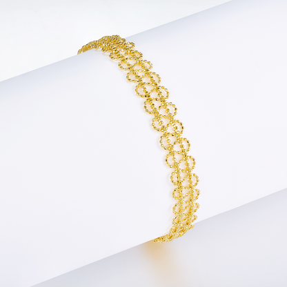 The Infinite Circle Bracelet – Luxury S925 Sterling Silver Textured Link Chain