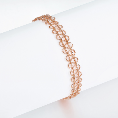 The Infinite Circle Bracelet – Luxury S925 Sterling Silver Textured Link Chain
