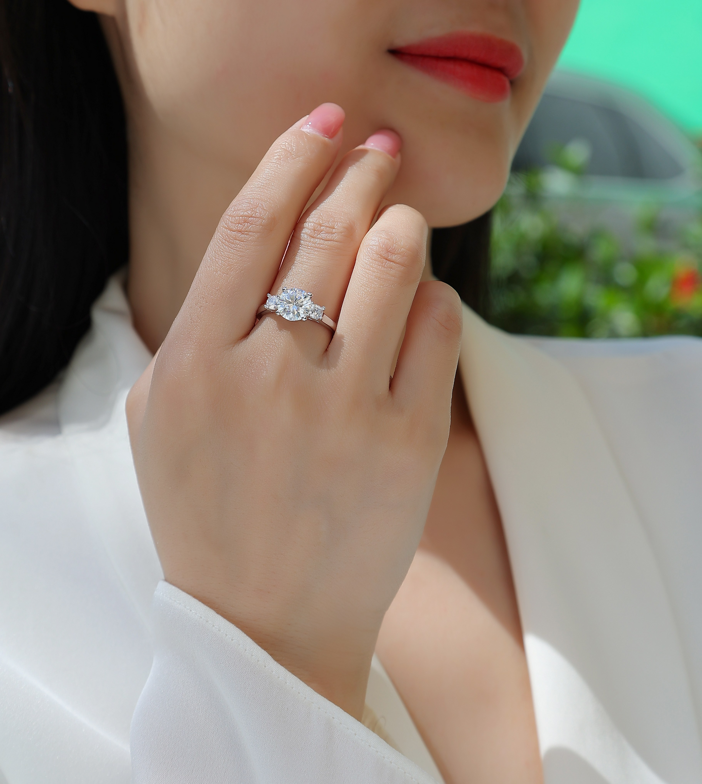 The Starlight Eternal Ring – Luxury 2-Carat Moissanite Solitaire in Gold-Plated S925 Silver