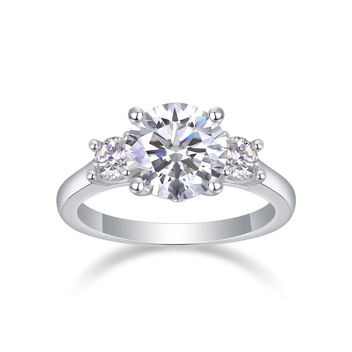 The Starlight Eternal Ring – Luxury 2-Carat Moissanite Solitaire in Gold-Plated S925 Silver