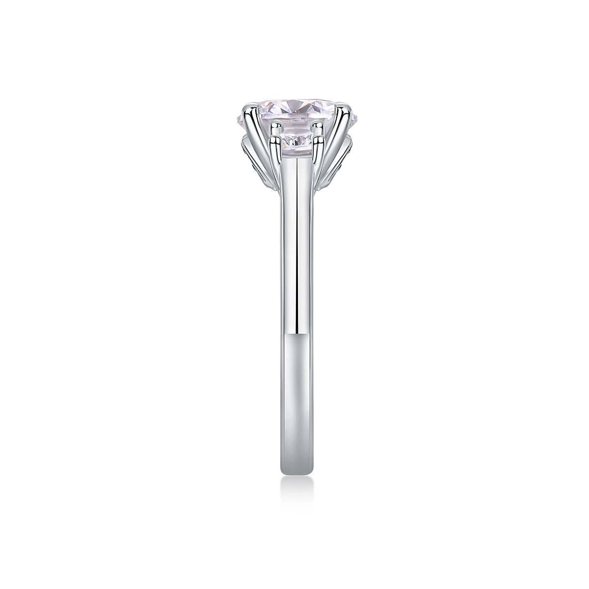 The Starlight Eternal Ring – Luxury 2-Carat Moissanite Solitaire in Gold-Plated S925 Silver