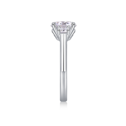 The Starlight Eternal Ring – Luxury 2-Carat Moissanite Solitaire in Gold-Plated S925 Silver
