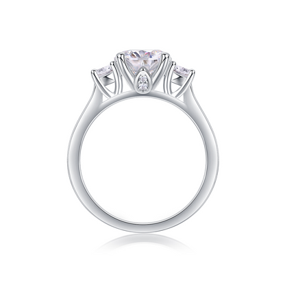 The Starlight Eternal Ring – Luxury 2-Carat Moissanite Solitaire in Gold-Plated S925 Silver