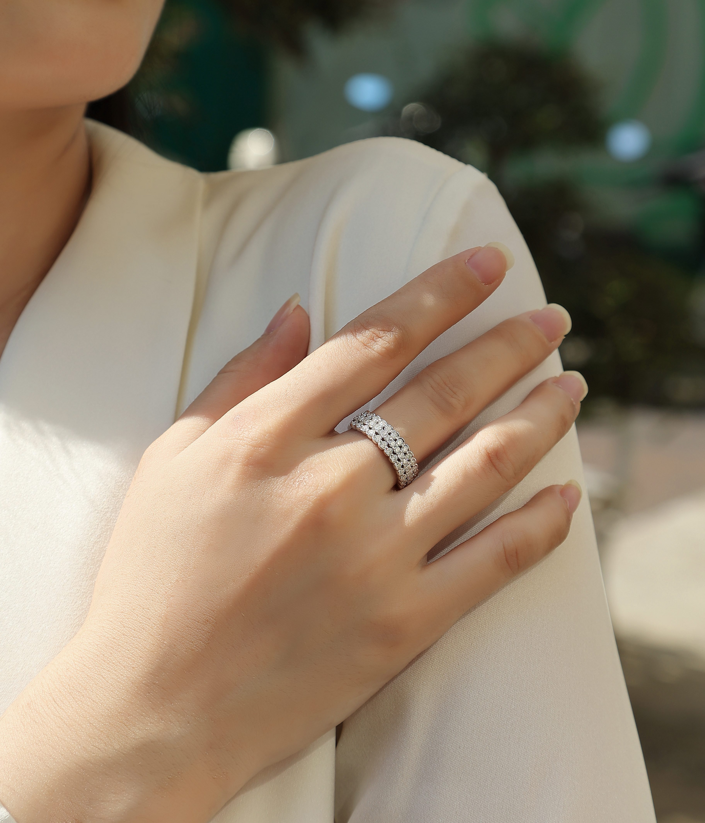 The Lumina Poetry Set – Moissanite Wedding Rings in Two-Tone Gold-Plated S925 Silver
