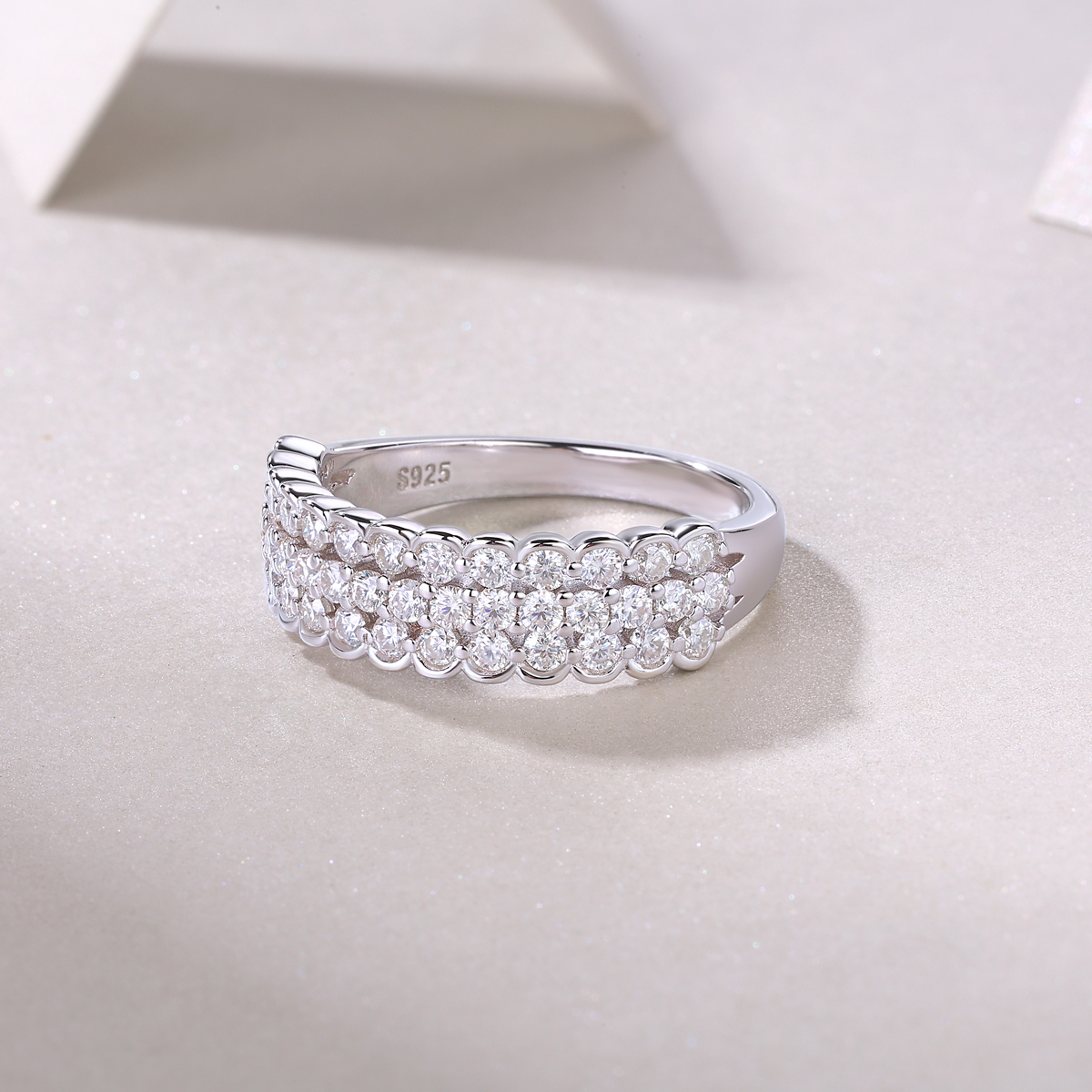 The Lumina Poetry Set – Moissanite Wedding Rings in Two-Tone Gold-Plated S925 Silver