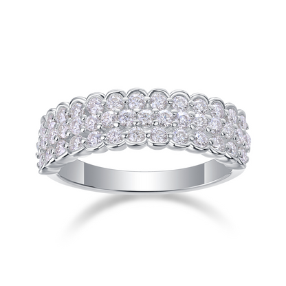 The Lumina Poetry Set – Moissanite Wedding Rings in Two-Tone Gold-Plated S925 Silver
