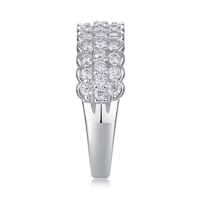The Lumina Poetry Set – Moissanite Wedding Rings in Two-Tone Gold-Plated S925 Silver