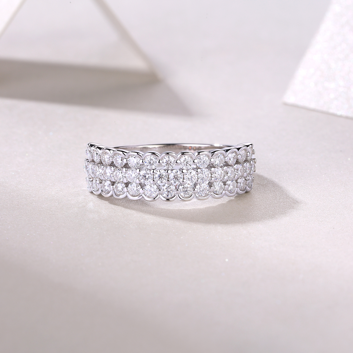 The Lumina Poetry Set – Moissanite Wedding Rings in Two-Tone Gold-Plated S925 Silver