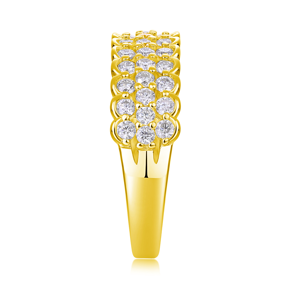The Lumina Poetry Set – Moissanite Wedding Rings in Two-Tone Gold-Plated S925 Silver