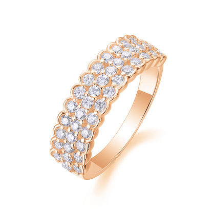 The Lumina Poetry Set – Moissanite Wedding Rings in Two-Tone Gold-Plated S925 Silver
