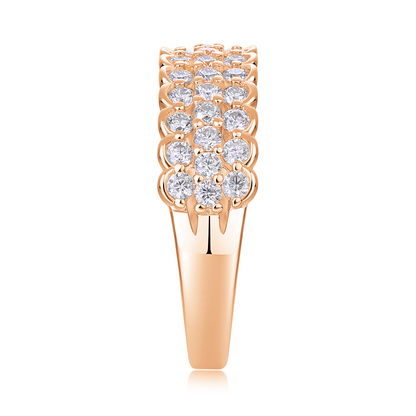 The Lumina Poetry Set – Moissanite Wedding Rings in Two-Tone Gold-Plated S925 Silver